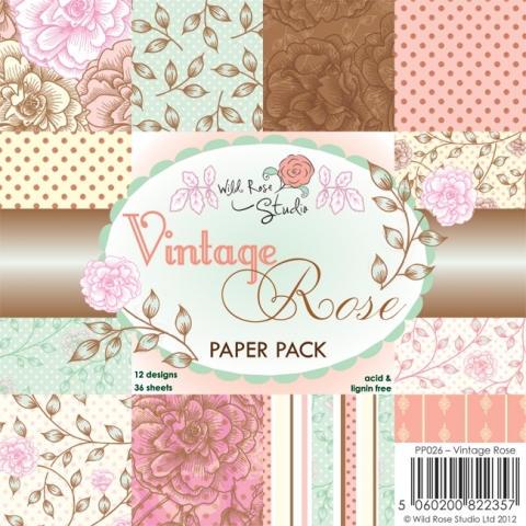 DISCONTINUED WRS Vintage Rose Papers 6 x 6 Paper Pack